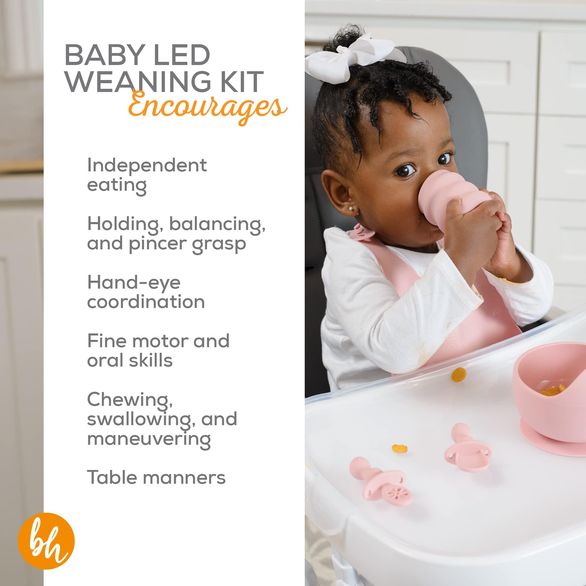 BooginHead BooginHead by Infantino Baby Led Weaning Supplies, Stage 1 and 2 Self Feeding, 5-Piece Set, Pink