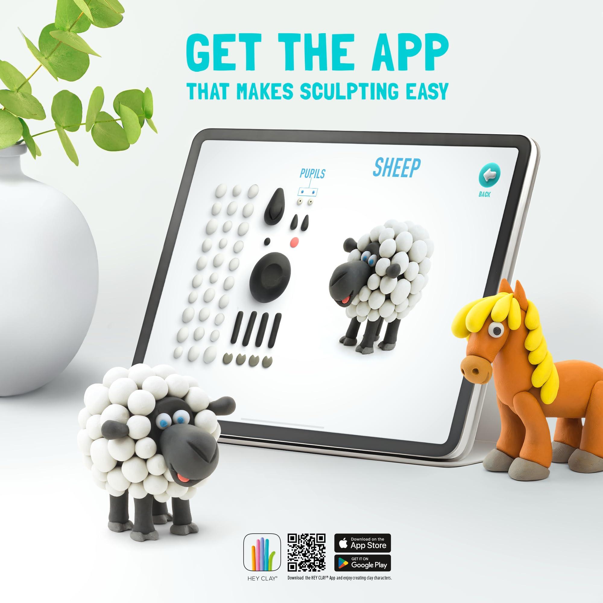 Hey Clay Hey Clay Animals - 18 Can Modeling Air-Dry Clay & Interactive App - Arts & Crafts for Ages 3 to 11 (18)