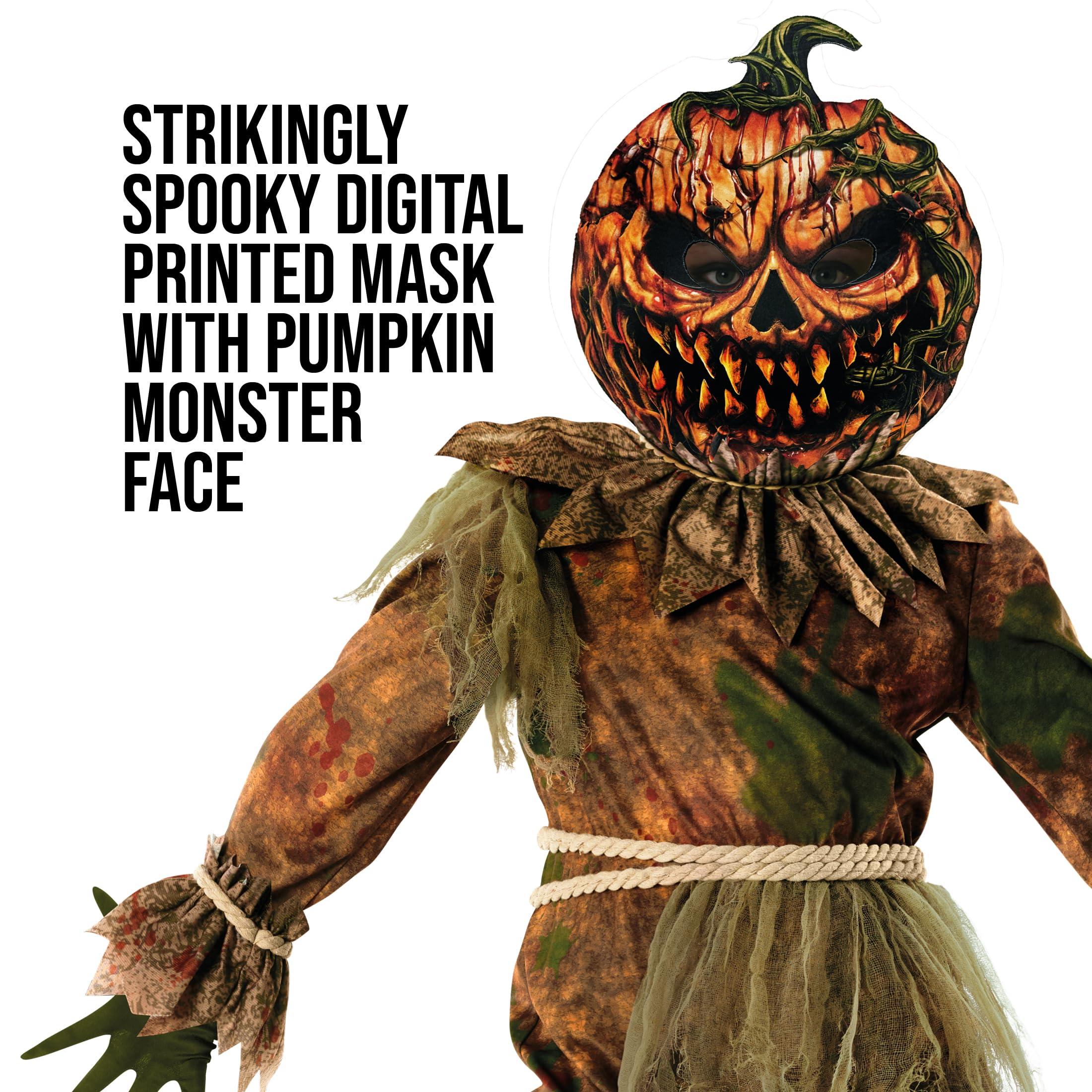 Morph Morph Scary Pumpkin Costume For Boys Scary Halloween Costumes For Kids Pumpkin Costume Kids Pumpkin Grim Reaper Costume Kids Medium