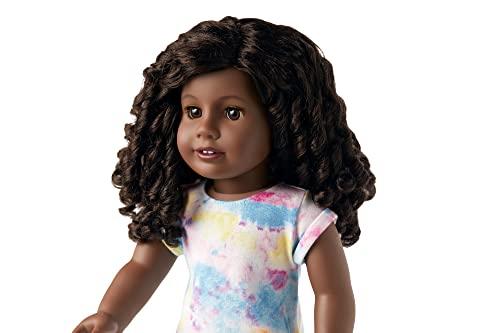 American Girl American Girl Truly Me 18-inch Doll #106 with Brown Eyes, Black-Brown Hair, Very Deep Skin, T-shirt Dress, For Ages 6+