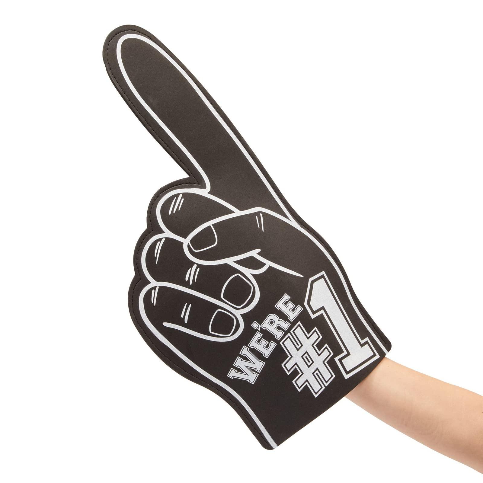 Okuna Outpost Okuna Outpost 2 Pack Foam Finger #1, It\'s Goin\' Down, Sports Party Favors, Outdoor Essentials, Black (17.5 in)