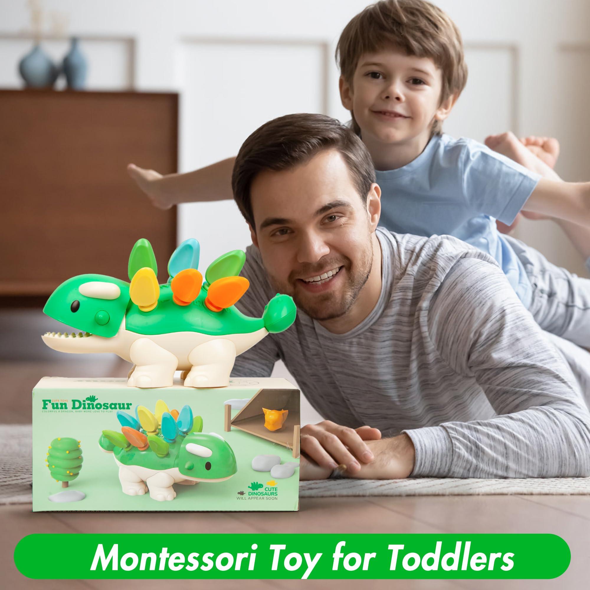 Hirger Montessori Learning Educational Toys for Baby 1 2 3 4 Year Old: Fine Motor Dinosaur Toys for Kids 2-4|Toddler Developmental Toys for Birthday Gift Age 1-2|Preschool Sensory Toys for 12-18 Months
