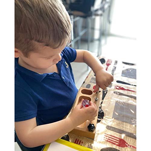 MEROCO MEROCO Montessori Screw Driver Board for Kids Montessori Materials Basic Skills Educational Learning Toys for 3 4 5 Year Old Kids Toddlers Sensory Montessori Toy Preschool Classroom Fine Motor Skills