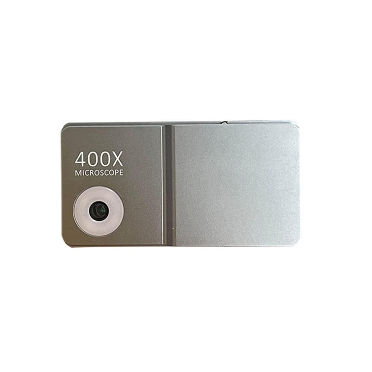 QINXIUBH Lab Microscope Slides Pocket Phone Microscope, with LED Light Microscope Parts (Magnification : B)