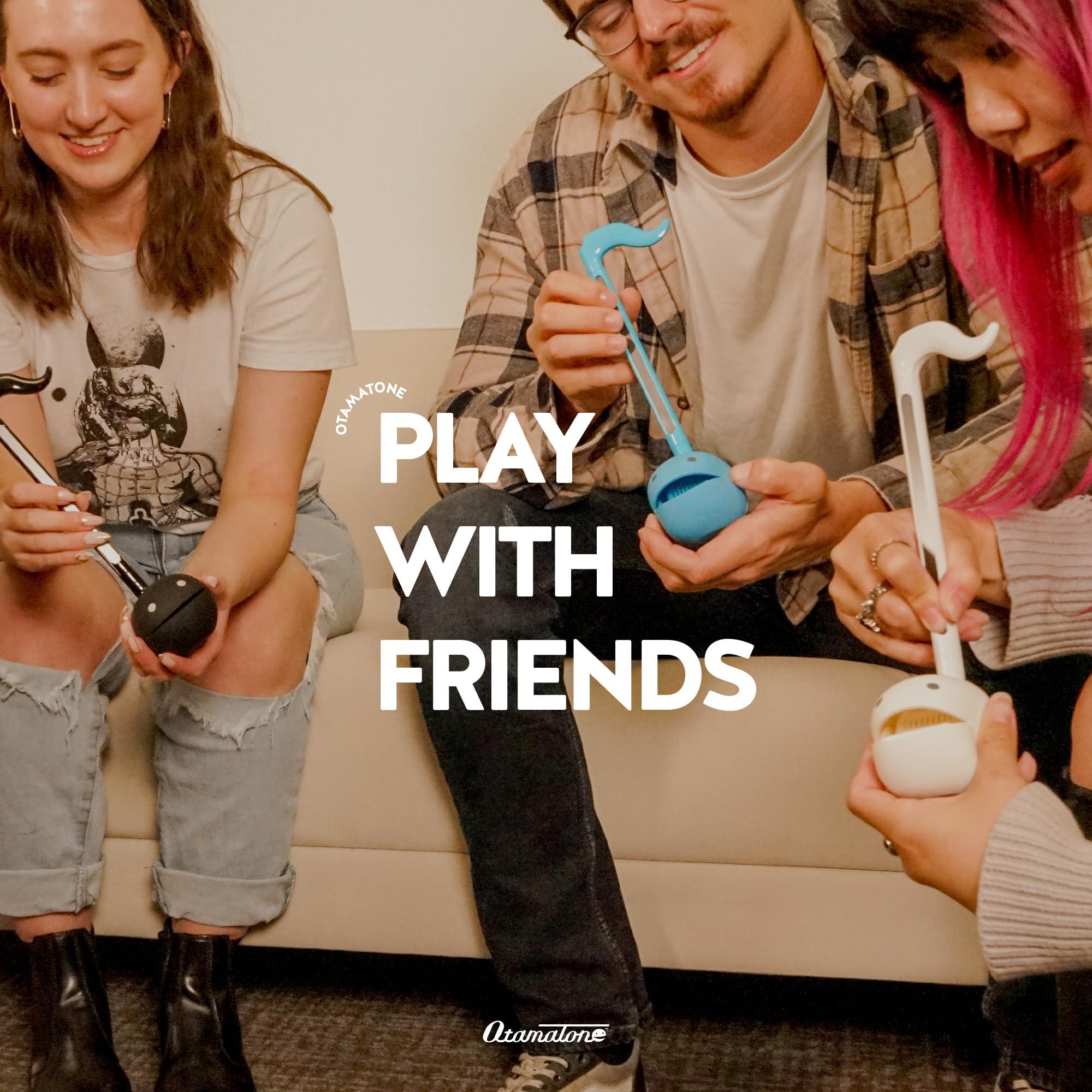 Otamatone Otamatone Japanese Electronic Musical Instrument Portable Music Synthesizer from Japan by Maywa Denki Educational Fun Gift for Children, Teens & Adults - Black White Blue Set