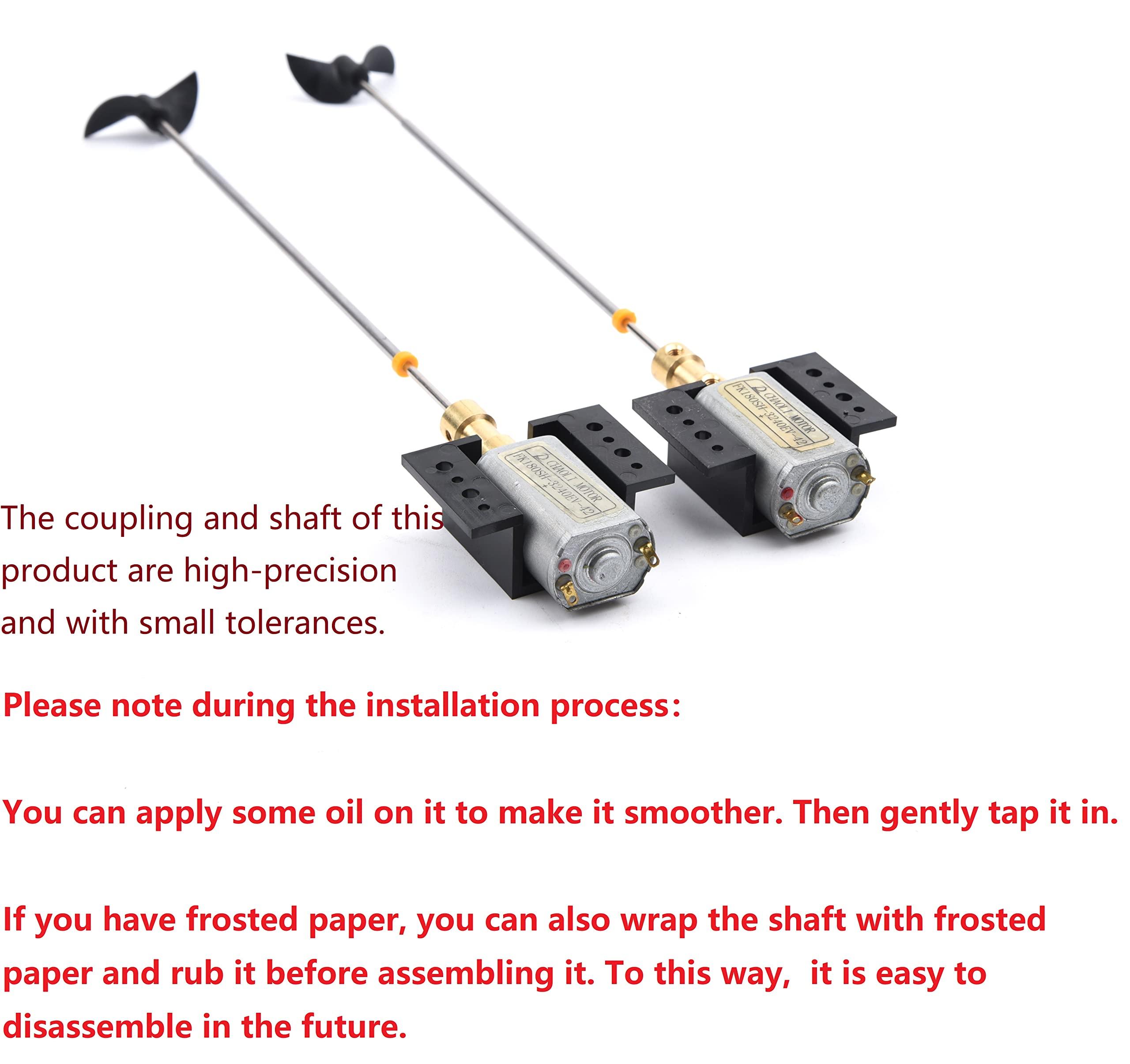 YoungRC YoungRC Dual Way Bidirectional Brushed ESC RC 5A Brushed ESC 2S-3S RC ESC Speed Control+180 Motors 3V-9V Strong Magnetic Motor Kit with Motor Mount+Drive Shaft+D30 Propeller+Couplings for RC Boats