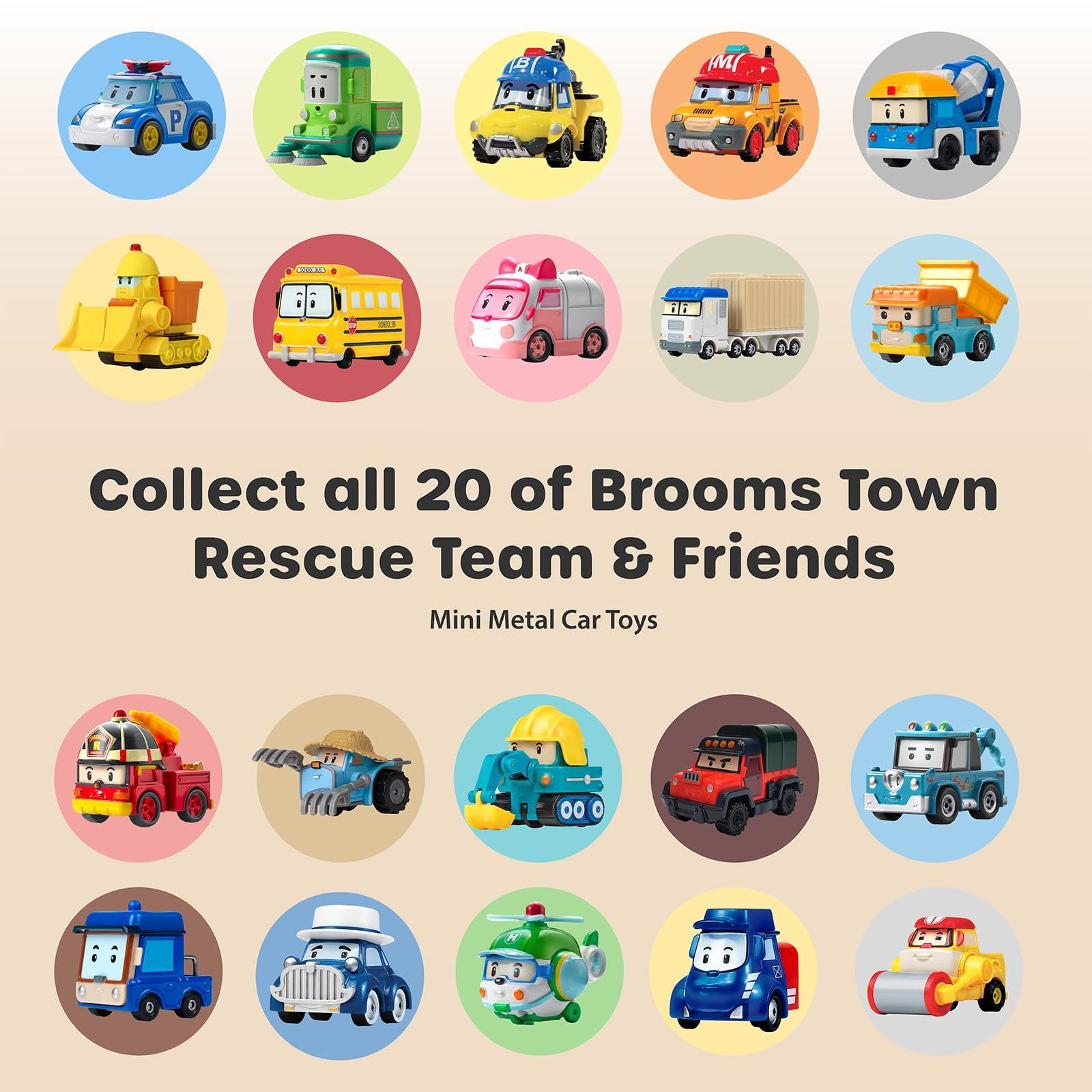 Robocar Poli Robocar Poli, Poke DIE-CAST Metal Toy Cars, Excavator Truck Toys, Construction Vehicle Truck Toy Party Birthday Gifts for Toddlers Age 1-5 Boys Girls