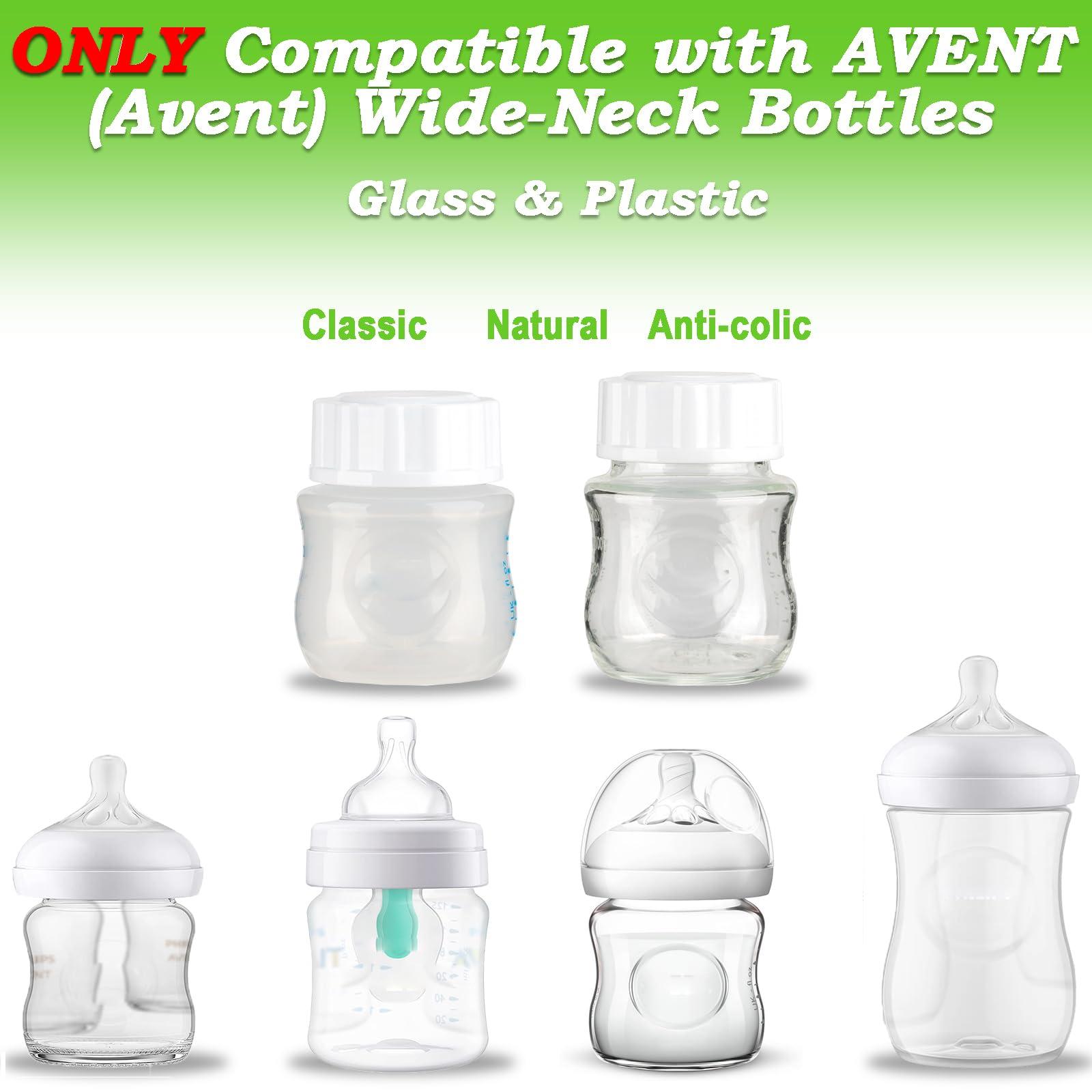 EESC2Y (6-PCs) Travel Bottle Caps Compatible with Avent Bottles, Bottle Lids Replacement Modle B