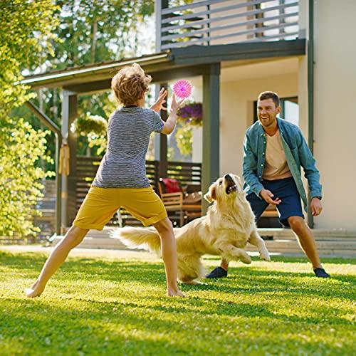 Stages Sensory Builder Light Up LED Spiky Squeaking Bouncy Ball, Blinking Sensory Toy, Set of 10 - Mixed Colors