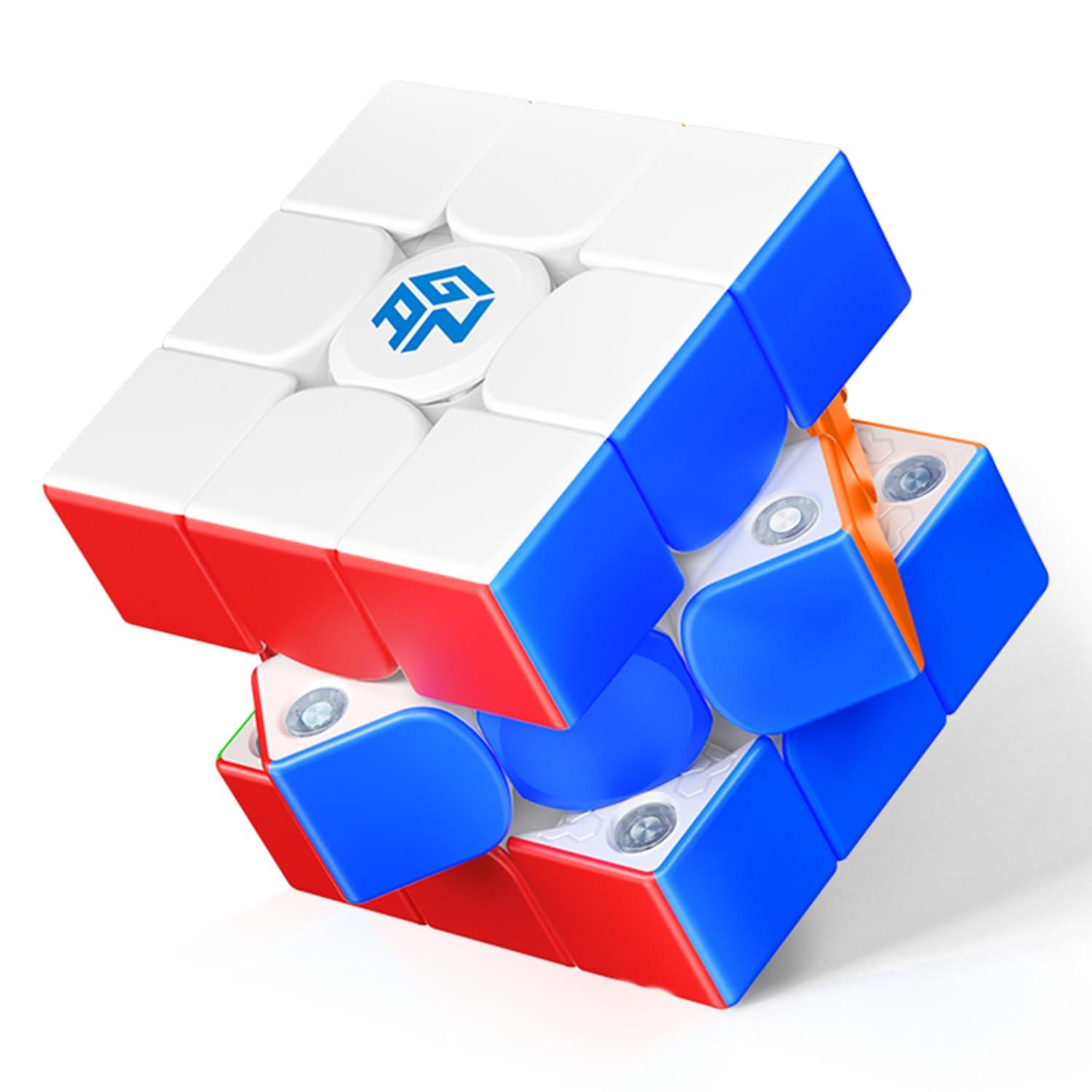 GAN GAN 356 ME, Speed Cube 3x3 Magnetic Puzzle Toy with 48 Magnets GES Pro+ Customized 12 Tension Settings, Ideal for Children Kids Adults, GAN 356 M Upgraded Version, Frosted Coated