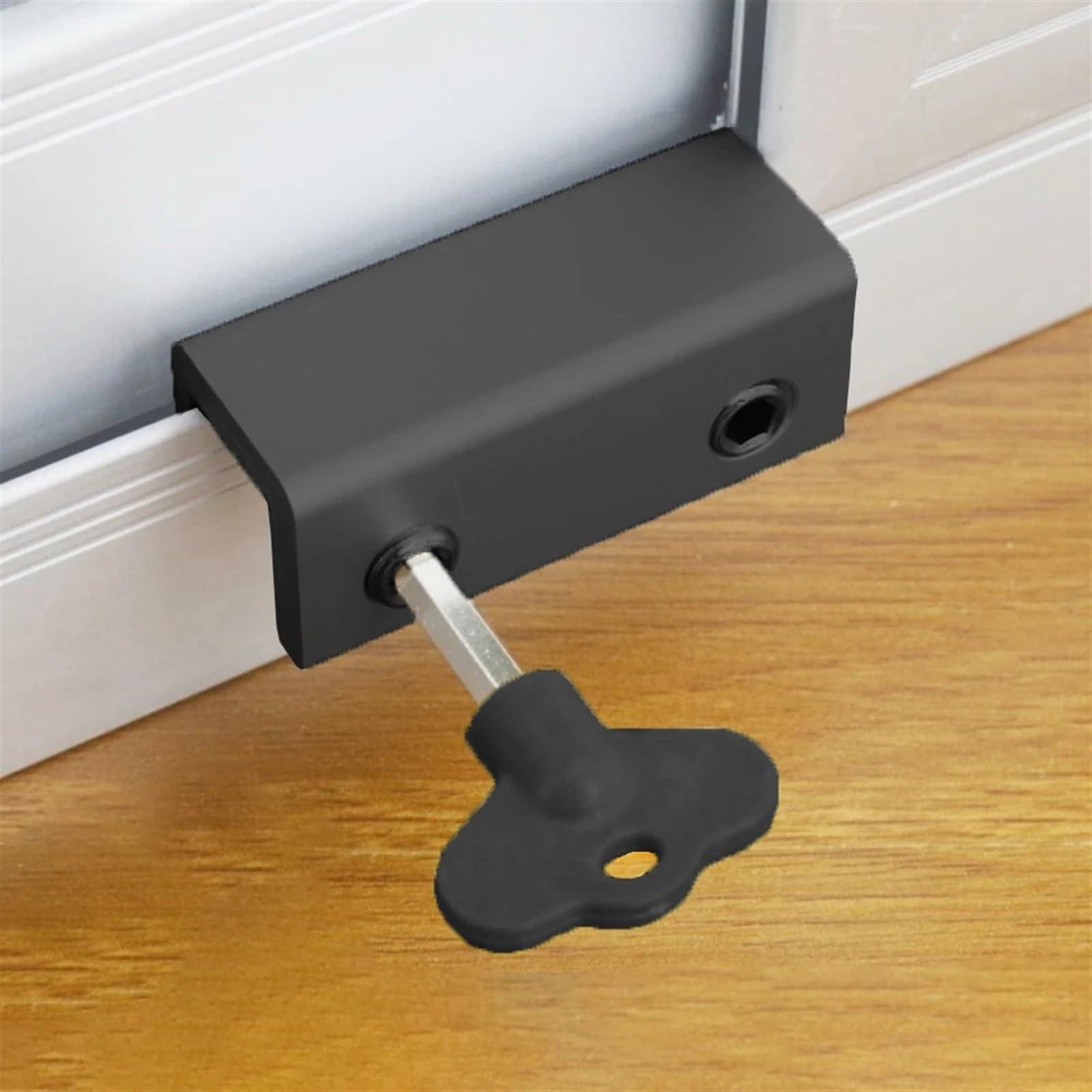 ATIUHIFR Aluminum Sliding Window Lock Sliding Sash Stopper Cabinet Locks Straps Doors Security Lock Baby Kids Door Lock 1Pcs(Double hole,10PCS)
