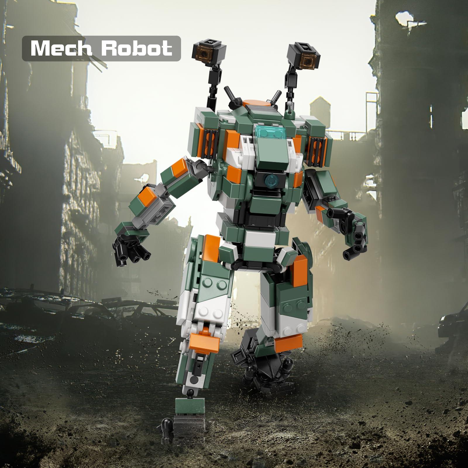 Aundblock Aundblock BT-7274 Titan Mecha Robot Building Kit, Vanguard-Class Game Mech Action Figure Cool Robots Toys, with Stable Pedestal, Suitable for Fans Boys Kids Birthday Christmas (528 PCS)