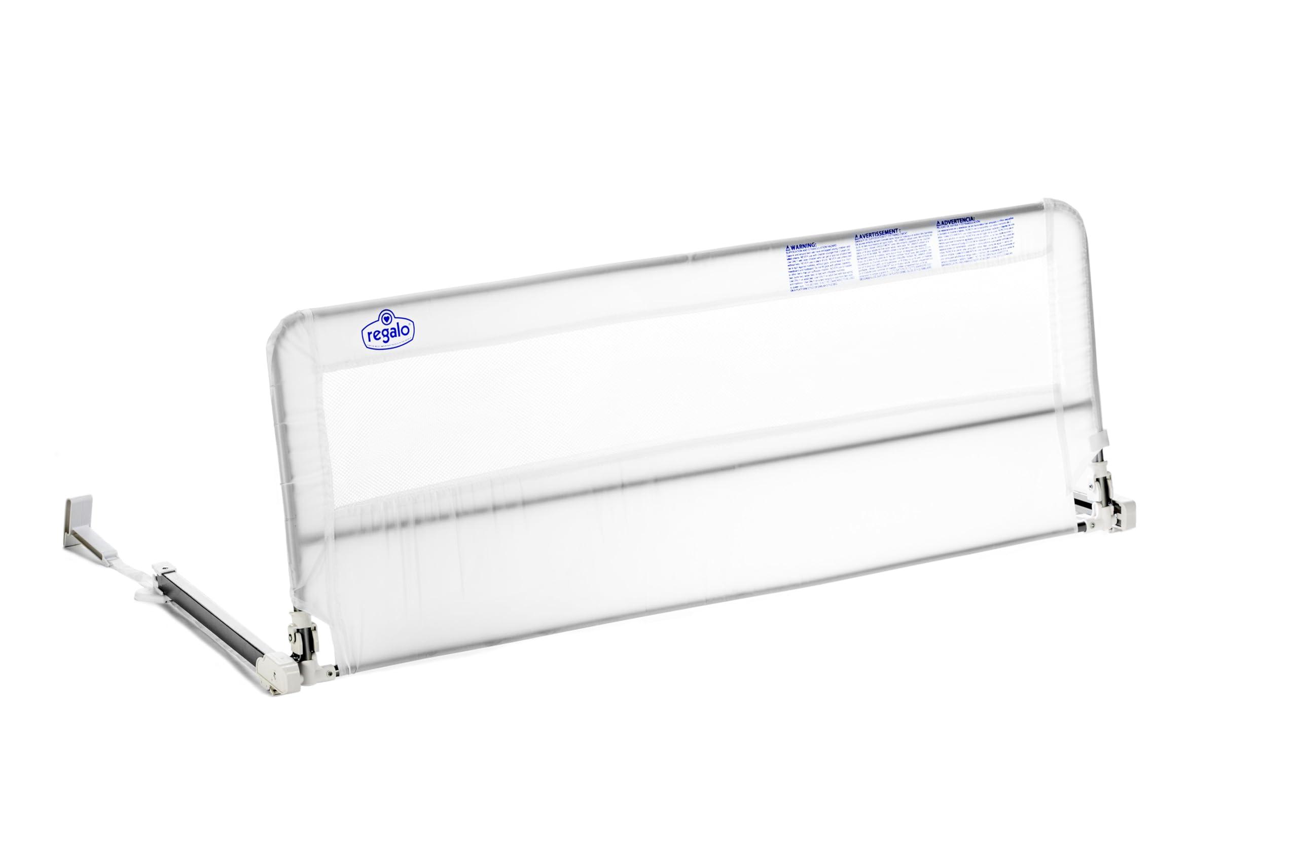 Regalo Regalo Hideaway 54-Inch Extra Long Bed Rail Guard, with Reinforced Anchor Safety System