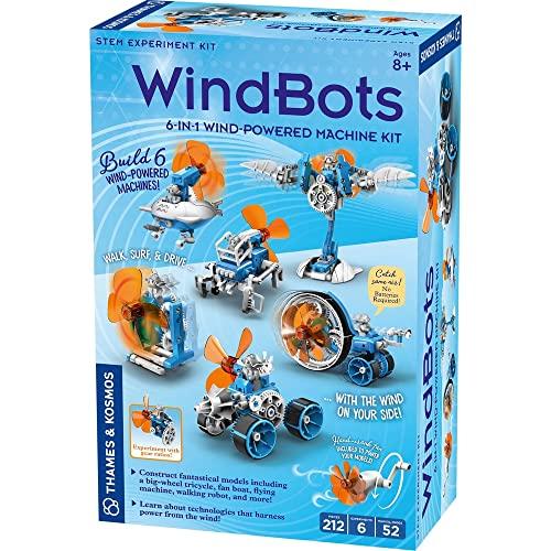 Thames & Kosmos Thames & Kosmos WindBots 6-in-1 Engineering STEM Kit | Build 6 Wind-Powered Bots, No Batteries/Electricity Required | Explore Wind Technology, Gear Ratios & More | Full-Color Manual & Experiment Guide