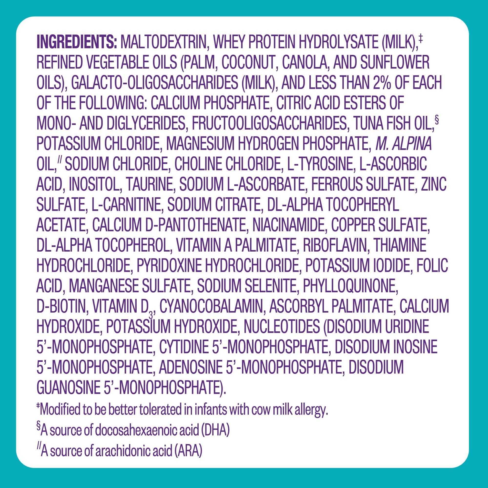 NUTRICIA PEPTICATE Pepticate Baby Formula, Hypoallergenic Powdered Infant Formula for Cow Milk Allergy, with Omega 3 DHA, ARA, Iron & Prebiotics, 13.2oz (Pack of 4)
