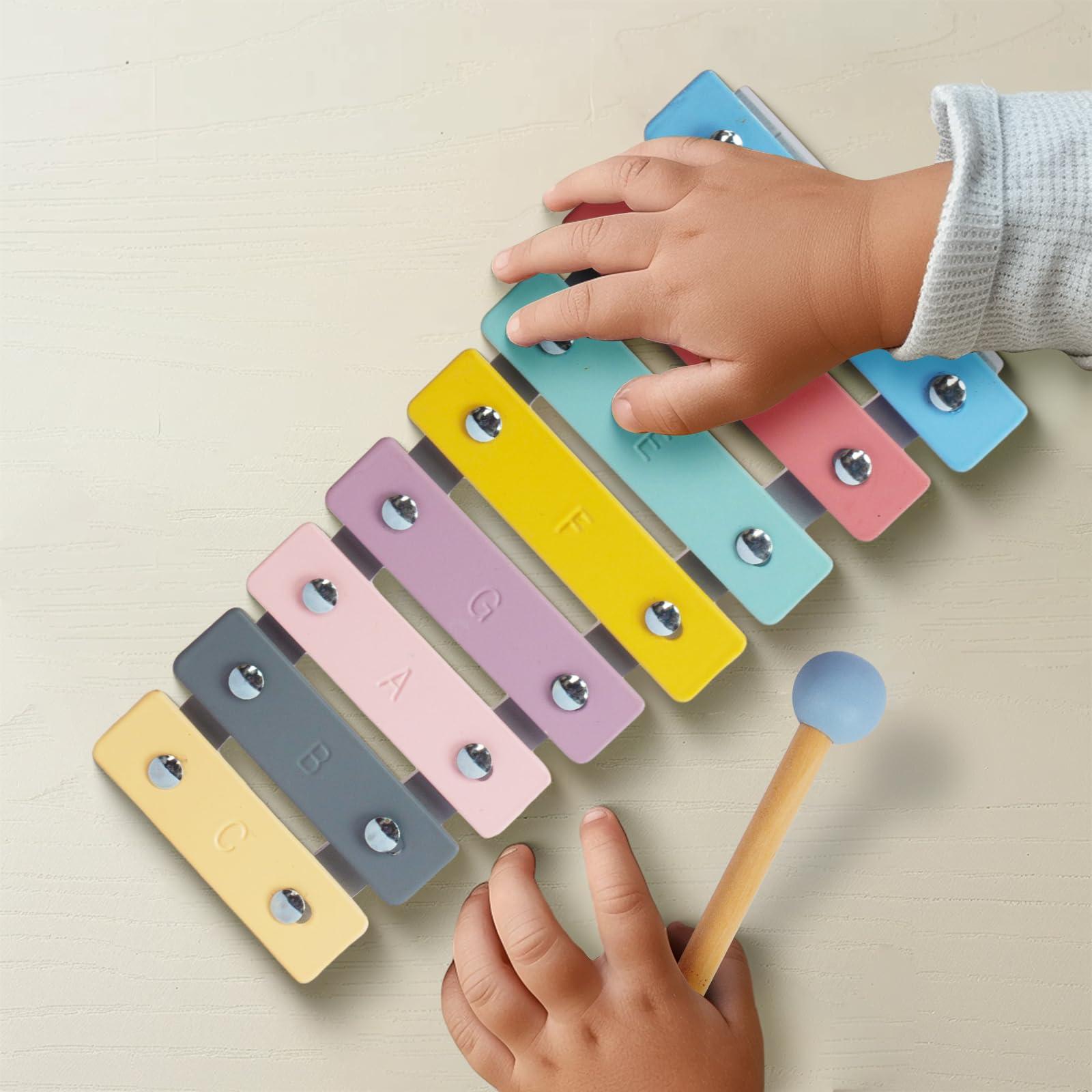 WoodenEdu Kids Xylophone Musical Toy with Child Safe Mallets - Educational Instrument for Toddlers