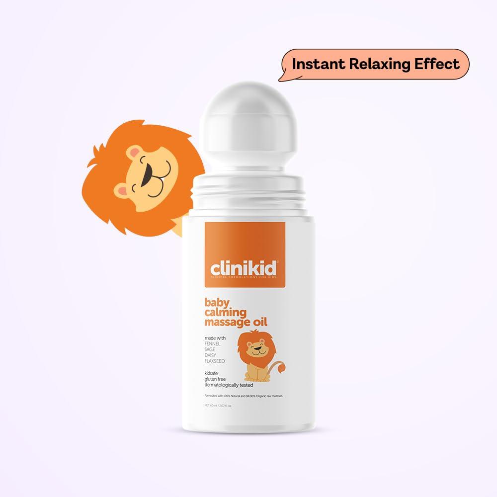 Clinikid Clinikid Calming Baby Massage Oil, Soothing and Calming Baby Lotion, Helps Relaxation for Newborn, 2.02 Fl Oz (2)