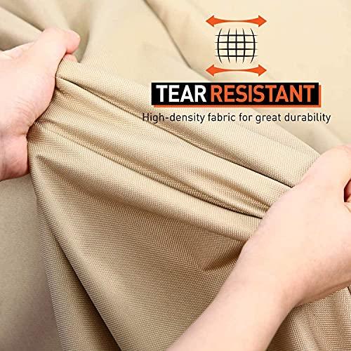 DUSTYPROTE DUSTYPROTE Sandbox Cover, 420D Heavy Duty Children\'s Sandbox Protection, Sand Coxes for Kids Outdoor with Lid-60in, Square Sandboxes Sandpit Cover (Khaki)