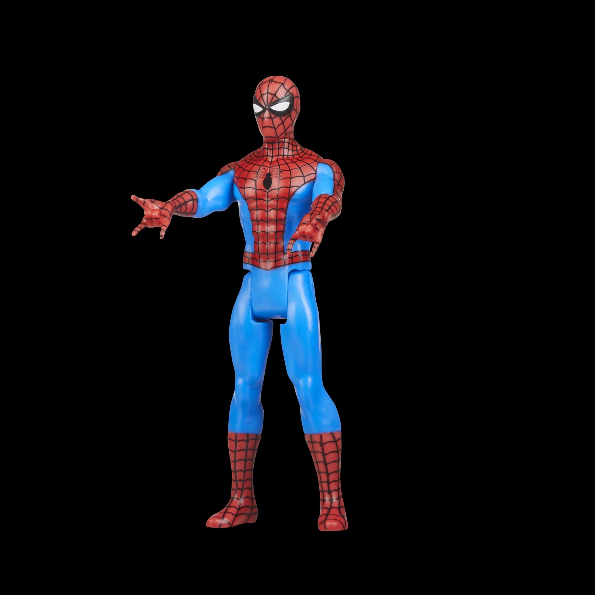 Marvel Marvel Legends Series Retro 375 Collection Spider-Man 3.75-Inch Collectible Action Figures,Toys for Ages 4 and Up