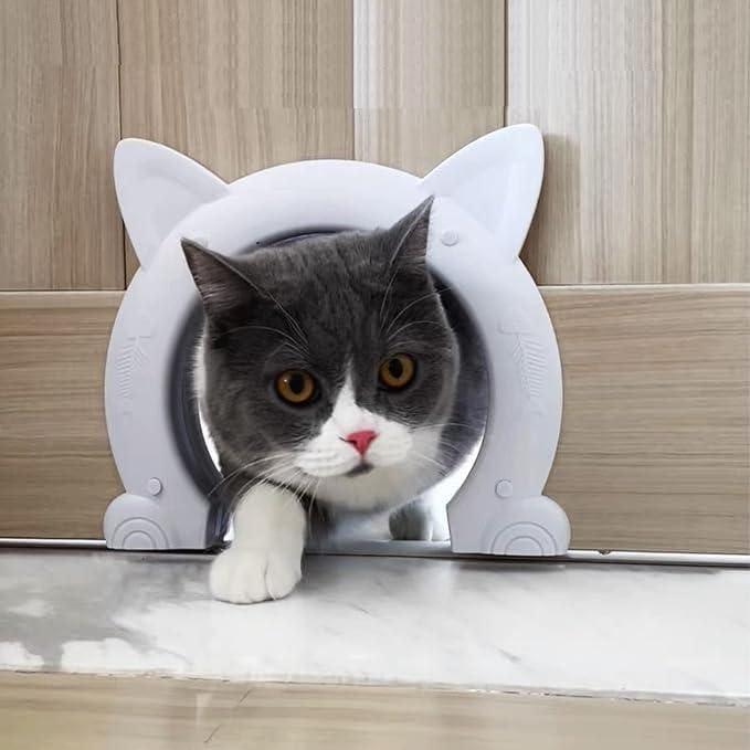 ToysCentral Basics 4-Way Locking Pet Door for Cats and Small Dogs Black