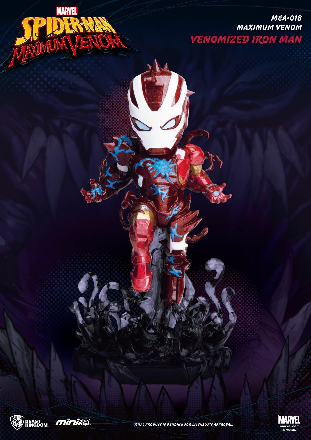 Beast Kingdom Beast Kingdom Marvel Maximum Venom: Venomized Iron Man MEA-018 Mini Egg Attack Figure, Multicolor