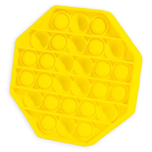 Stages Sensory Builder: Push Pop Bubble Fidget Sensory Toy for Anxiety, Autism, ADD and ADHU, popit Special Needs Stress Reliever: Popit Set of 4 (Round, Square, Octagon and Heart)