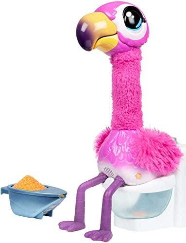 collector Gotta go Flamingo! Feed Sherbert Magic Food and When he Sings he has Gotta go Toilet! He Repeats What You say Also! You Won't be able to Stop Laughing & Singing Along.