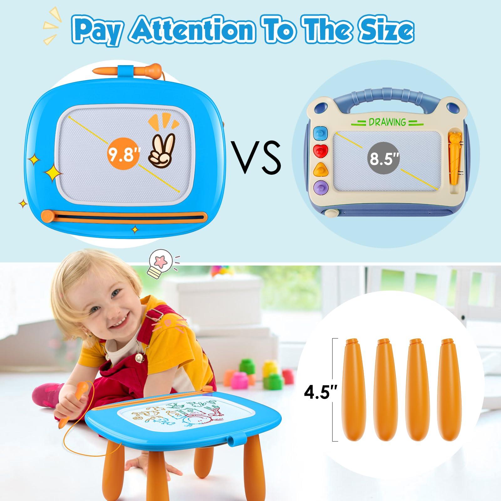 Smasiagon Smasiagon Toddler Girl Boy Toys,Magnetic Drawing Board for Toddlers 1-3,Early Learning Doodle Board Writing Painting Sketch Pad, Birthday Christmas Halloween Easter Gifts for 1 2 3 Year Old (Blue)