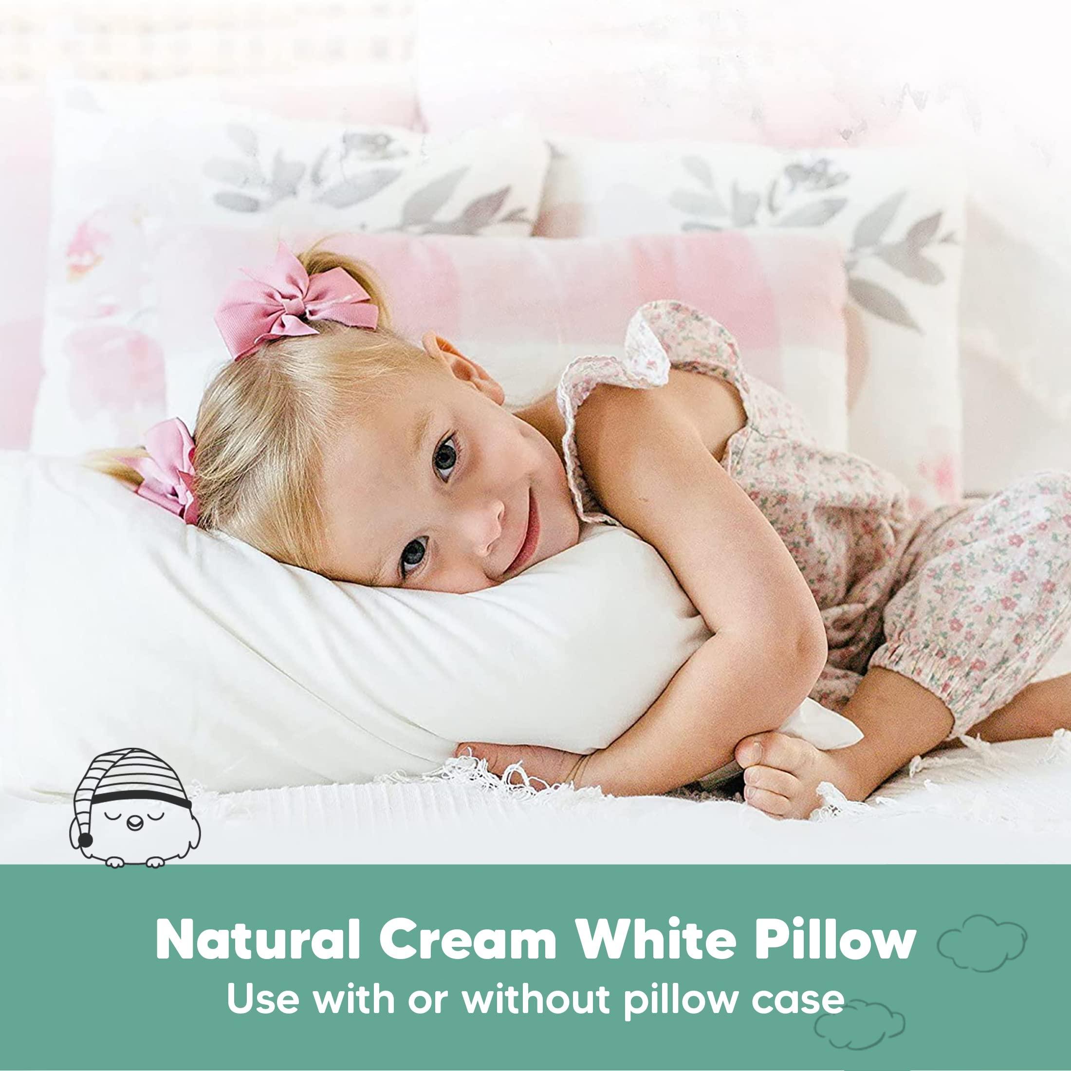 KeaBabies KeaBabies 2-Pack Toddler Pillow - Soft Organic Cotton Toddler Pillows for Sleeping - 13X18 Small Pillow for Kids - Kids Pillows for Sleeping - Kids Pillow for Travel, School, Nap, Age 2 to 5