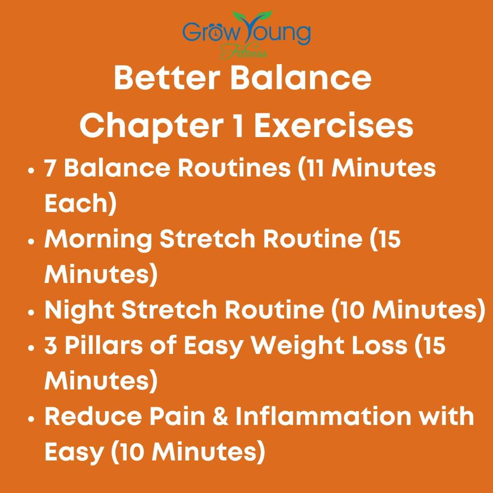 Grow Young Fitness Grow Young Fitness Better Balance Exercise for Seniors - Improve Balance - Chapter One Senior Exercise DVD