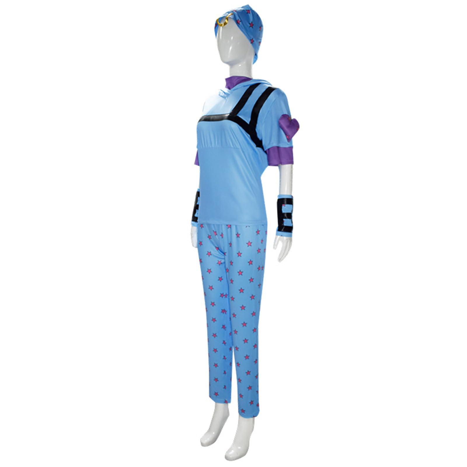 Weixu Weixu Anime Johnny Joestar Cosplay Costume Steel Ball Run Outfit with Hat Halloween Carnival Suit for Men M