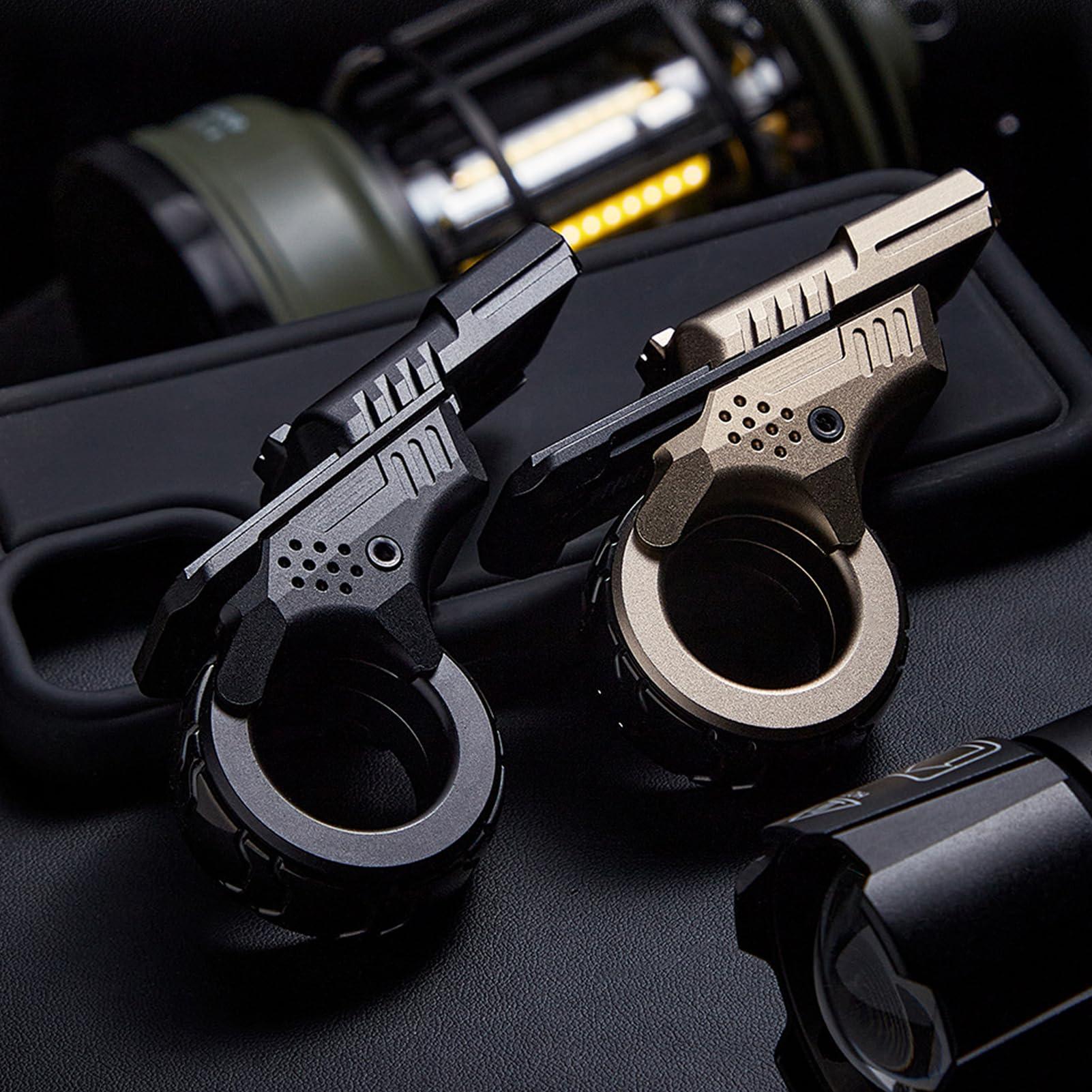 Vikye Fidget Gun, Adult Fidget Toy, Stainless Steel Suffering from Anxiety Stress Relief Cool Easter Fidget Gun Toy (Black)