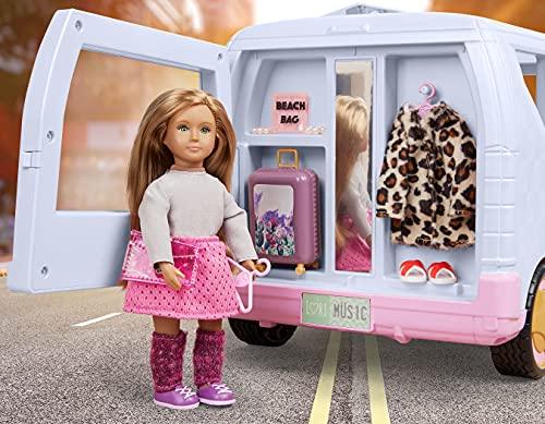Lori Lori Dolls Sweet Escape Luxury SUV Vehicle for Mini Dolls Large Pink Car for 6-inch Dolls Music Booth & Wardrobe Sounds & Lights Doors & Window Open 3 Years +, (LO37115C1Z)