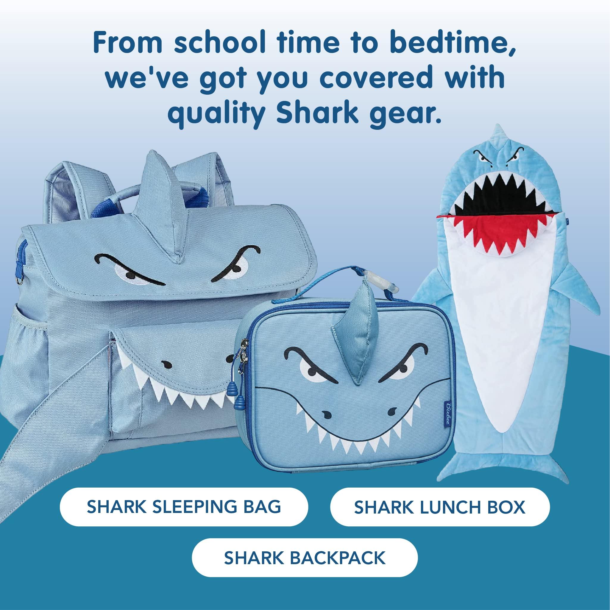 Bixbee Bixbee Kids Sleeping Bag, Soft Sleepy Sack for Kids & Toddlers | Easy Roll Up Design for Daycare + Naptime, 60 x 22 Inches |Cozy Slumber Bag with Lining | Shark Sleeping Bag for Boys + Girls