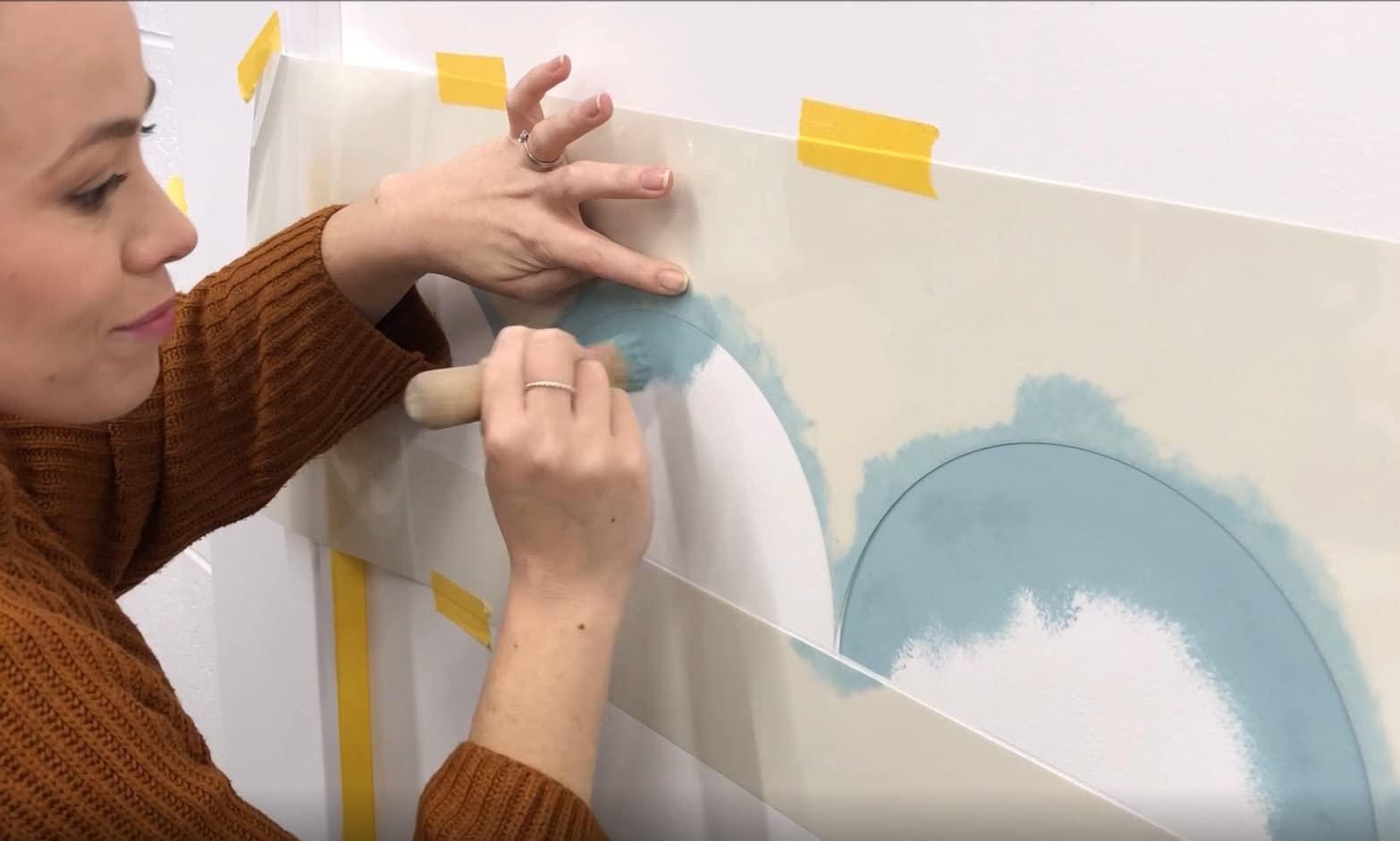 Ideal Stencils Scallop Border Wall Stencil, Nursery Room Decor, Paint Nursery or Kids Room Walls Using This Home Decor Wall Painting Stencil (XL/ 12.5X80CM / 5X31)