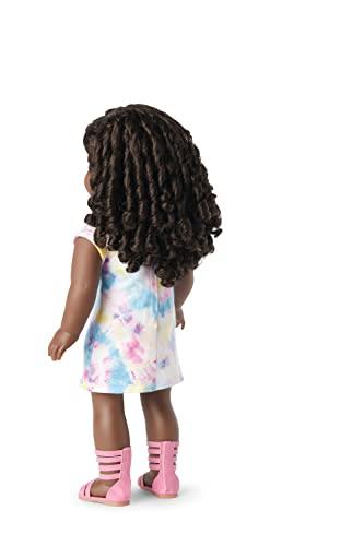American Girl American Girl Truly Me 18-inch Doll #106 with Brown Eyes, Black-Brown Hair, Very Deep Skin, T-shirt Dress, For Ages 6+