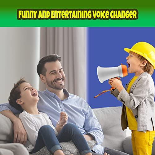 PlayRoute Megaphone for Kids - Cool Voice Changer Toy for Kids - Record & Play and Siren - Ideal Gift for Boys & Girls Ages 5-6-7-8+ Years old - Voice Changing Device - Cool Outdoor Toys Gift Ideas for Kid