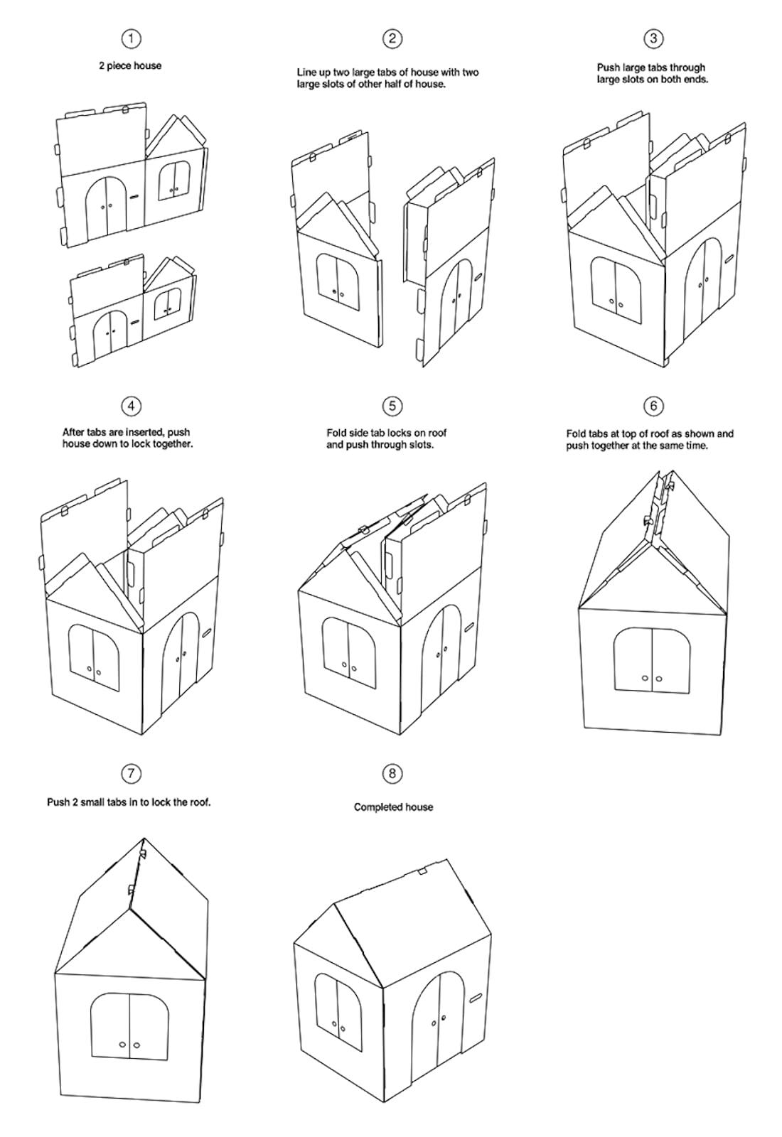 Easy Playhouse Easy Playhouse Gingerbread House - Kids Art & Craft for Indoor Fun, Color Favorite Holiday Sweets & Winter Friends Decorate & Personalize a Cardboard Fort, 32\" X 26. 5\" X 40. 5\"