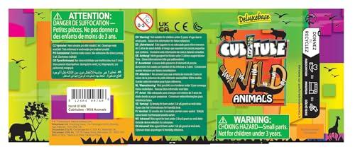 Cubitube Cubitube - Shark from Deluxebase. 11 Piece Small Shark Figurines and Play Accessories Collection. Reusable Plastic Storage Tube of Ocean Mini replicas.