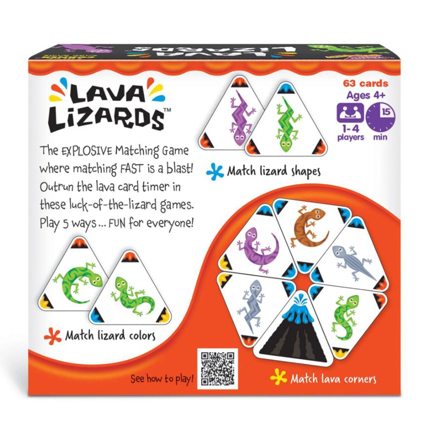 Trend Enterprises TREND enterprises Lava Lizards Three Corner Strategy Game Family-Friendly Card Games