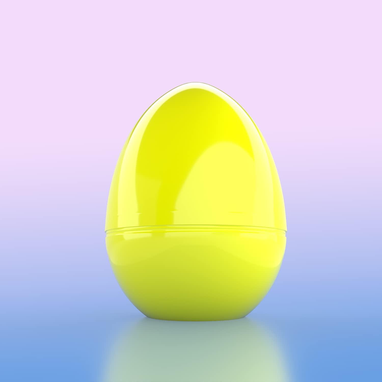 The Dreidel Company The Dreidel Company Jumbo Fillable Easter Eggs Colorful Bright Plastic Easter Eggs, Perfect for Easter Egg Hunt, Surprise Egg, Easter Hunt, Assorted Colors, 6" Giant Fillable Eggs (12-Pack)