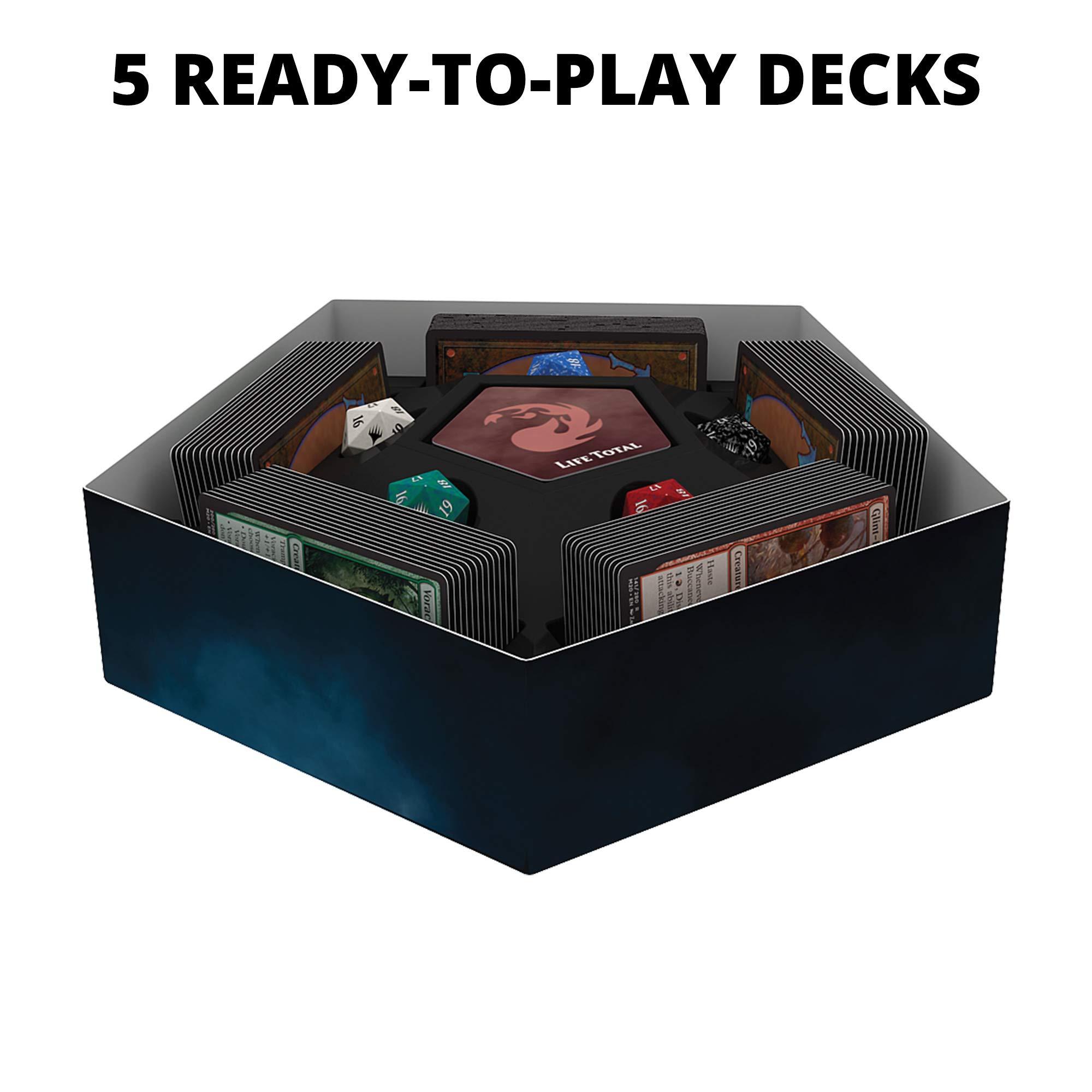 Magic The Gathering Magic: The Gathering Magic Game Night 2019 | Card Game For 2–5 Players | 5 Decks | 5 Dice | Accessories