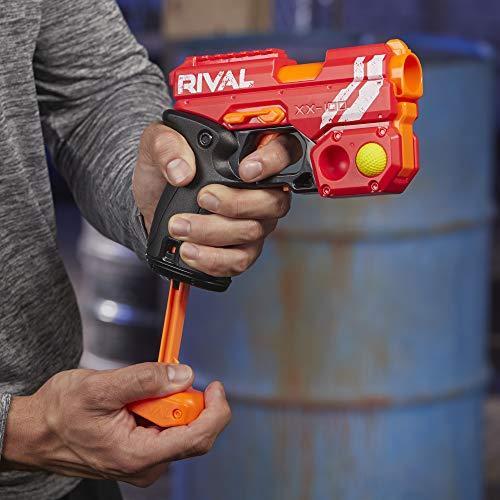 NERF Rival Knockout XX-100 Blaster -- Round Storage, 90 FPS Velocity, Breech Load -- Includes 2 Official Rival Rounds -- Team Red image-2