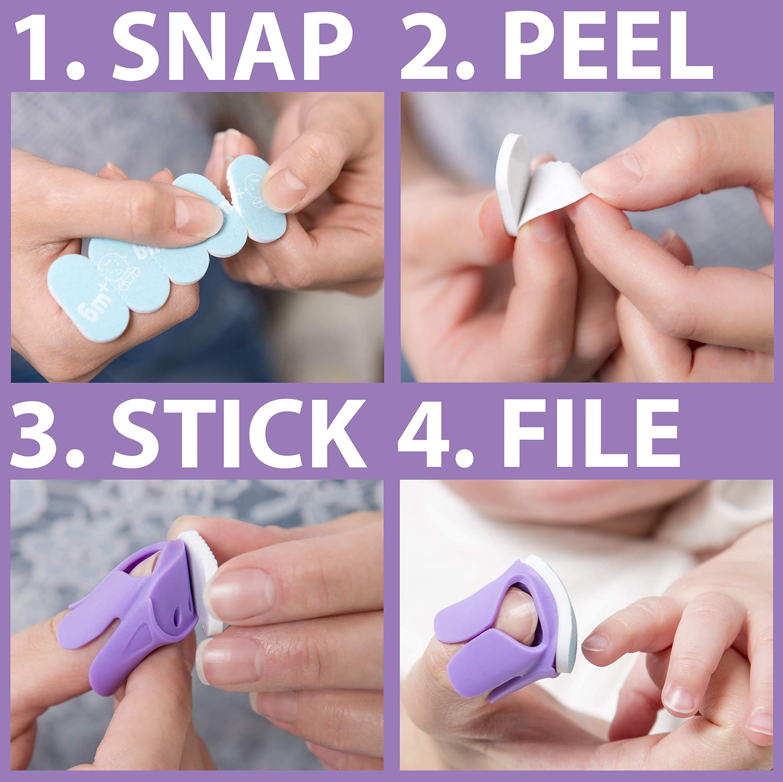 Thumble Baby Nails - The Wearable Baby Nail File I Mixed Pack with Scissors