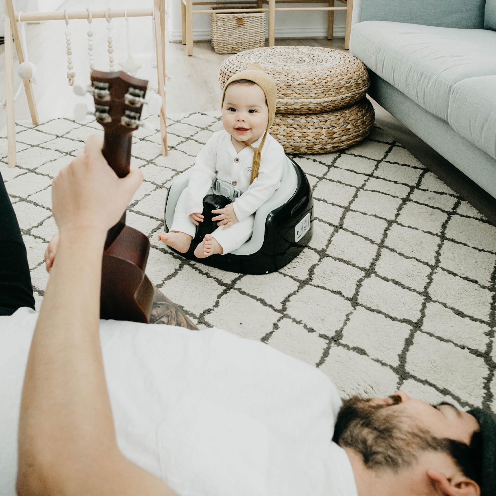 Bumbo Bumbo 3-in-1 Baby Multi Seat Booster w/Tray Table, 6-36 Months, Black/Cool Grey