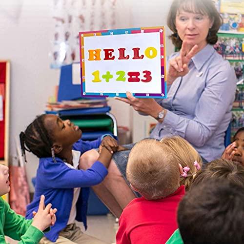 Jeffbaubl Magnets Alphabet Numbers Refrigerator Magnets, Colorful Letters ABC 123 Fridge Magnets for Vocabulary Educational Toy Set Preschool Learning Spelling Counting Uppercase Lowercase Math Symbols