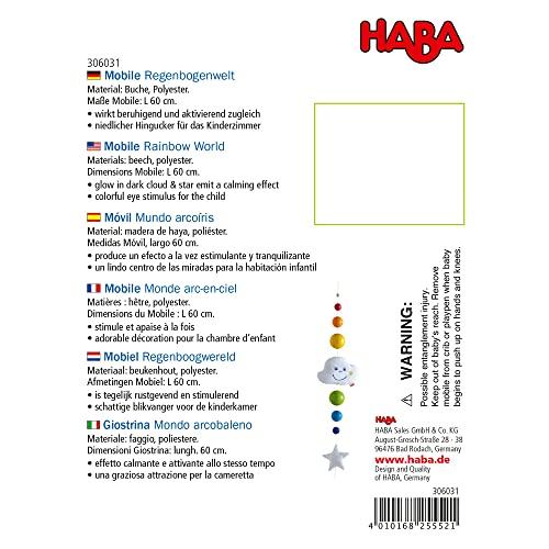 HABA HABA - Mobile Rainbow World Baby Toy, Multicolor (306031)
