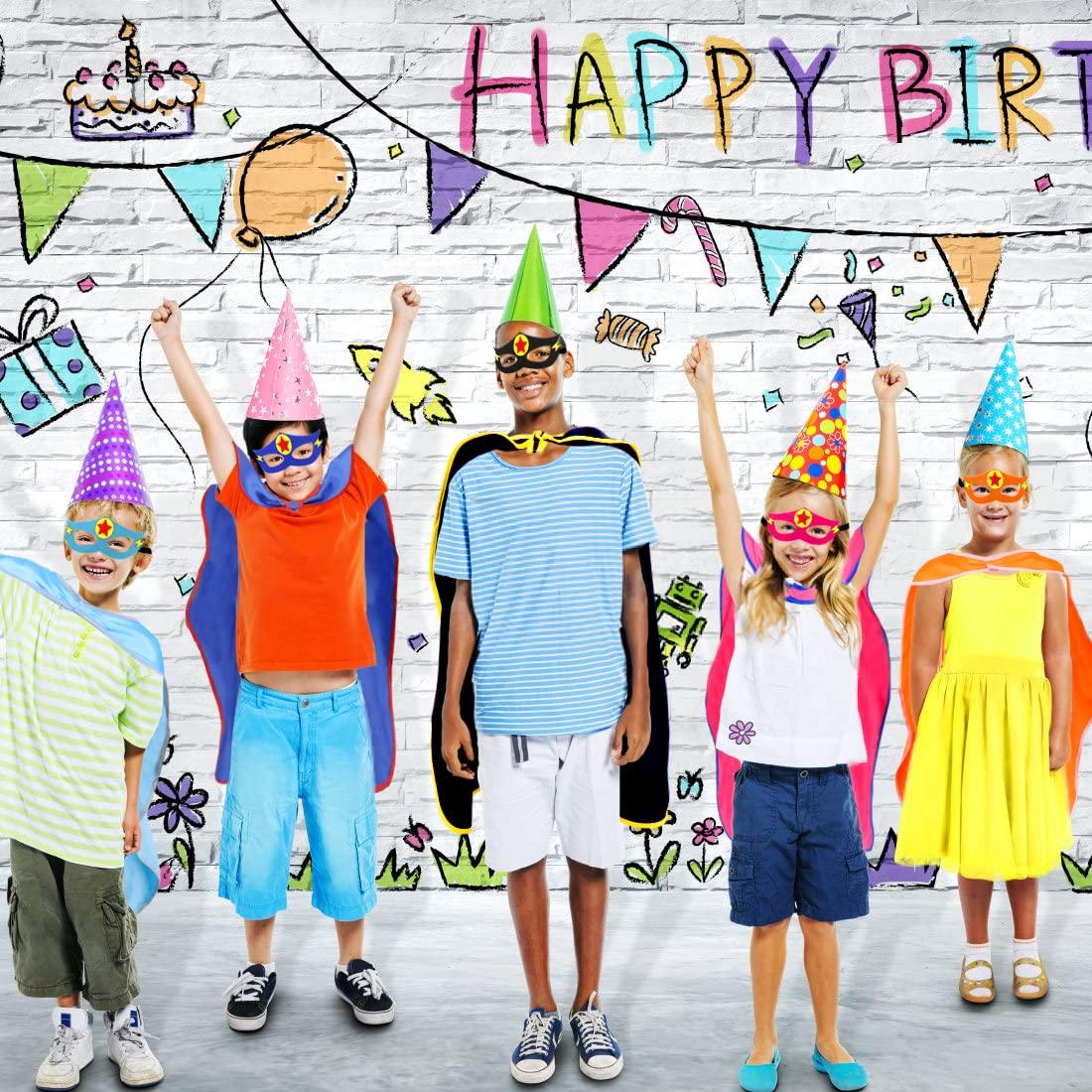 iROLEWIN Bulk Superhero Capes for Kids Super Hero Capes and Masks 20 Pack Toddler Dress up Birthday Party Day School Costume