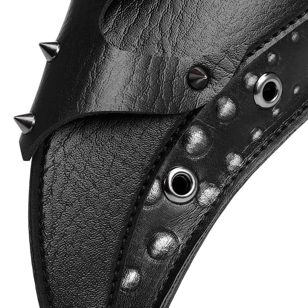 Cielasis PU Leather Plague Doctor Mask, Halloween Costume Bird Death Mask,Retro Leather Steampunk Halloween Costume Long Nose Bird Beak Cosplay Props for Mardi Gras, Masquerade Party, Christmas,Punk party