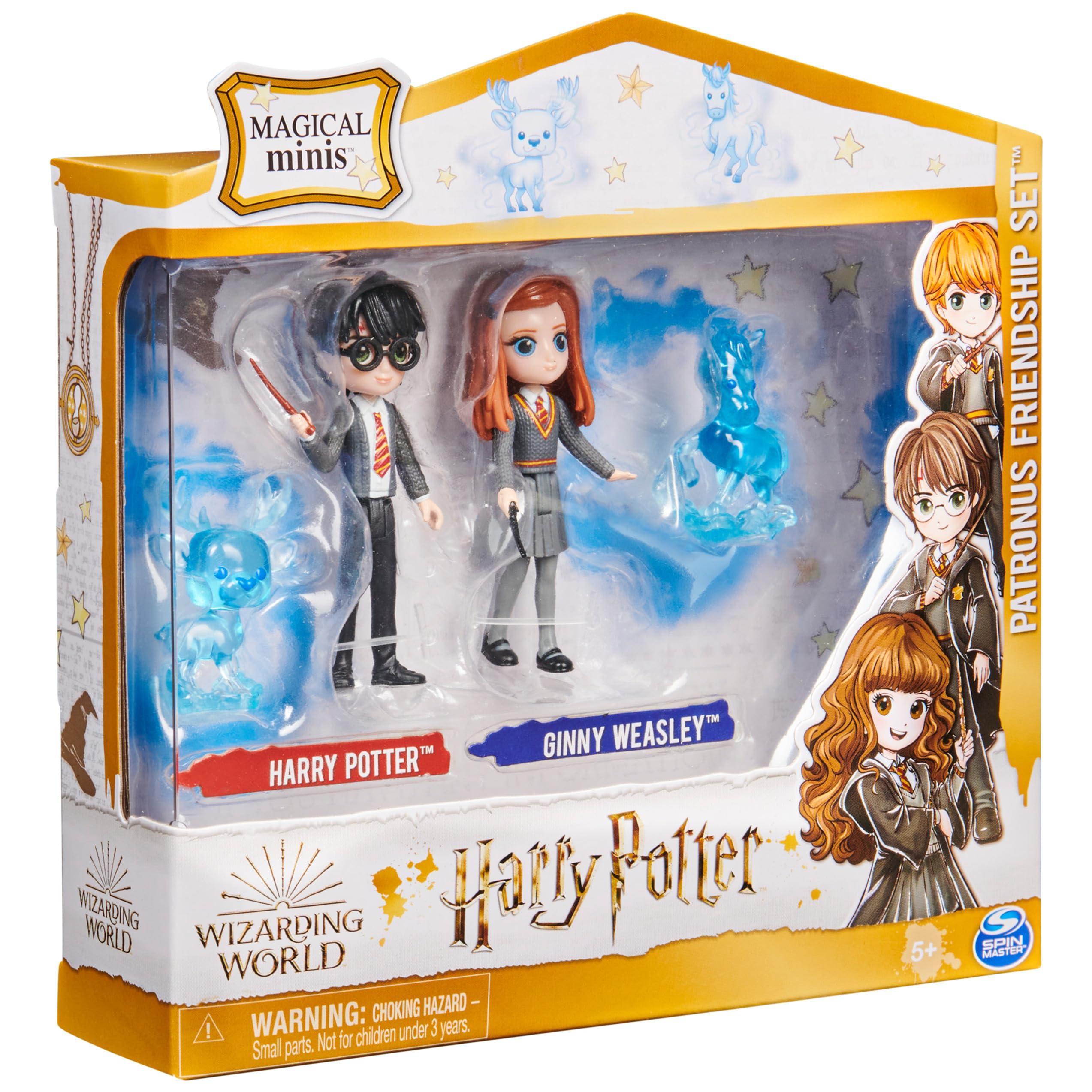 Wizarding World Wizarding World, Magical Minis Harry Potter and Ginny Weasley Patronus Friendship Set with 2 Toy Figures and 2 Creatures, Kids Toys for Ages 5 and up